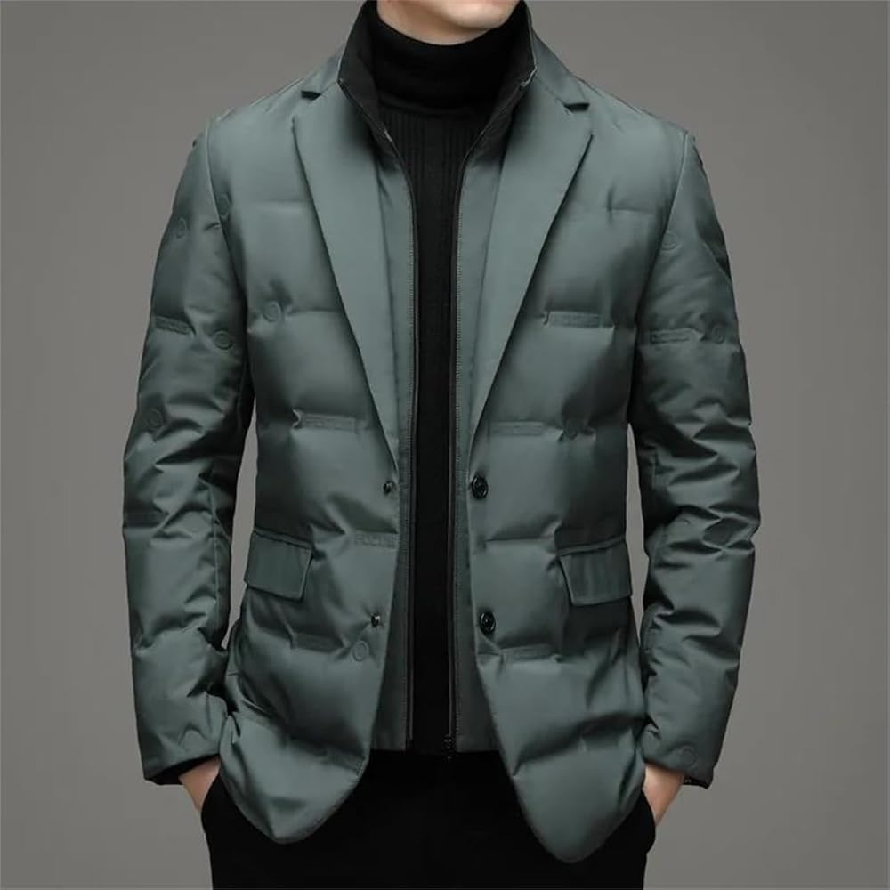 Winter Men's Down Jacket Scarf Collar Down Jacket Men's Suit